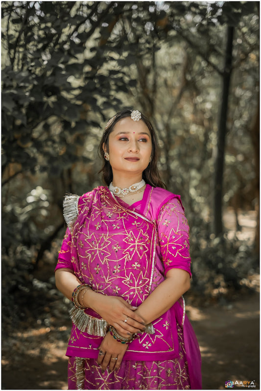 Rani & Pink Sikhiya Poshak