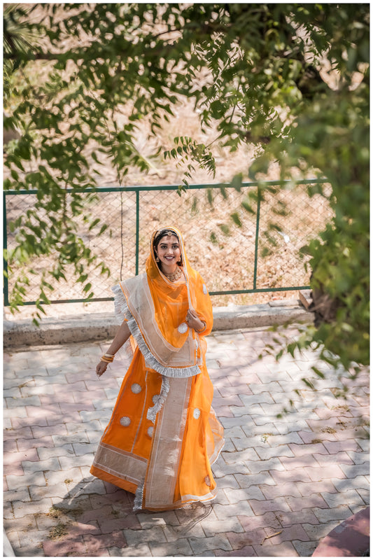 Yellow Silver Lappa Poshak